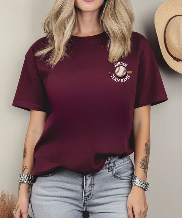 Personalized Baseball Pocket Shirt, Custom Baseball Shirt, Game Day Baseball Tee, Gift for Baseball Players, Custom Baseball Team Shirt