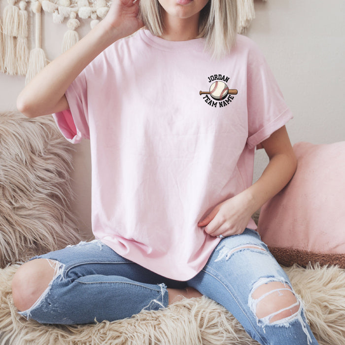 Personalized Baseball Pocket Shirt, Custom Baseball Shirt, Game Day Baseball Tee, Gift for Baseball Players, Custom Baseball Team Shirt