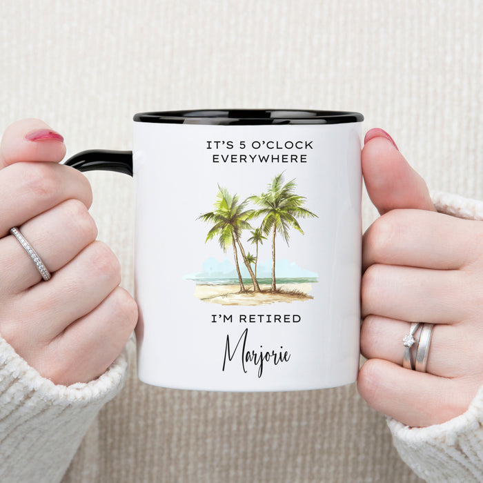Customized Retirement Mug, Gift for Retiree, Officially Retired, Personalized Retiree Mug, Mug for Retiree, Retirement Gift for a Man
