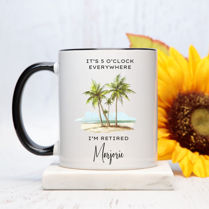 Customized Retirement Mug, Gift for Retiree, Officially Retired, Personalized Retiree Mug, Mug for Retiree, Retirement Gift for a Man