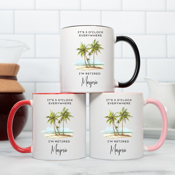 Customized Retirement Mug, Gift for Retiree, Officially Retired, Personalized Retiree Mug, Mug for Retiree, Retirement Gift for a Man