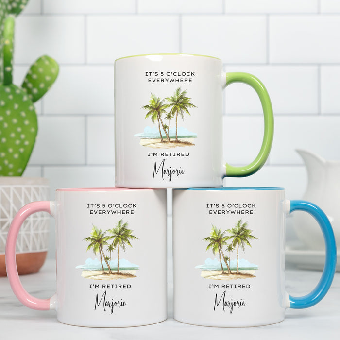 Customized Retirement Mug, Gift for Retiree, Officially Retired, Personalized Retiree Mug, Mug for Retiree, Retirement Gift for a Man