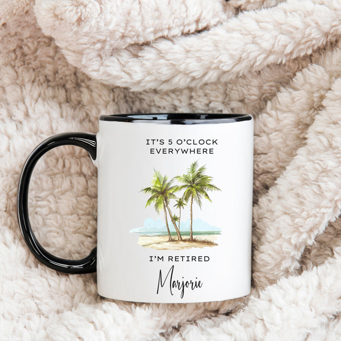 Customized Retirement Mug, Gift for Retiree, Officially Retired, Personalized Retiree Mug, Mug for Retiree, Retirement Gift for a Man