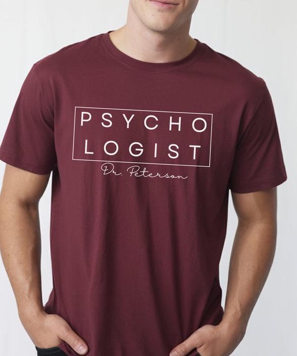 Personalized Name Psychologist Shirt, Custom Doctor Shirt, Gift for Psychologists, Minimalist Psychology Shirt, Mental Health Shirt