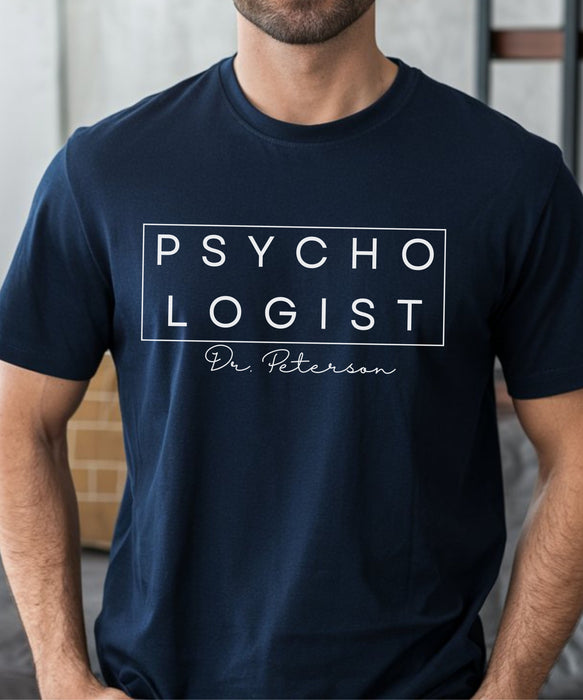 Personalized Name Psychologist Shirt, Custom Doctor Shirt, Gift for Psychologists, Minimalist Psychology Shirt, Mental Health Shirt