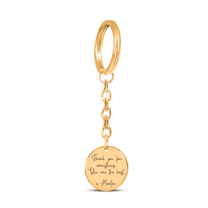 Custom Message Keychain – Personalized Engraved Keychain for Gifts, Inspirational Quotes, or Special Dates