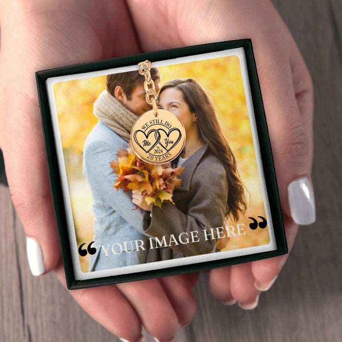 20th Anniversary Gift for Him or Her – Coin Keychain for 20 Years of Love – Custom Keepsake for Husband, Wife, Partner – Unique Token