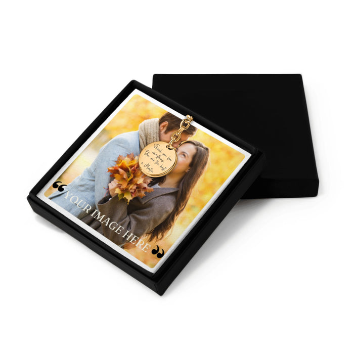Custom Message Keychain – Personalized Engraved Keychain for Gifts, Inspirational Quotes, or Special Dates