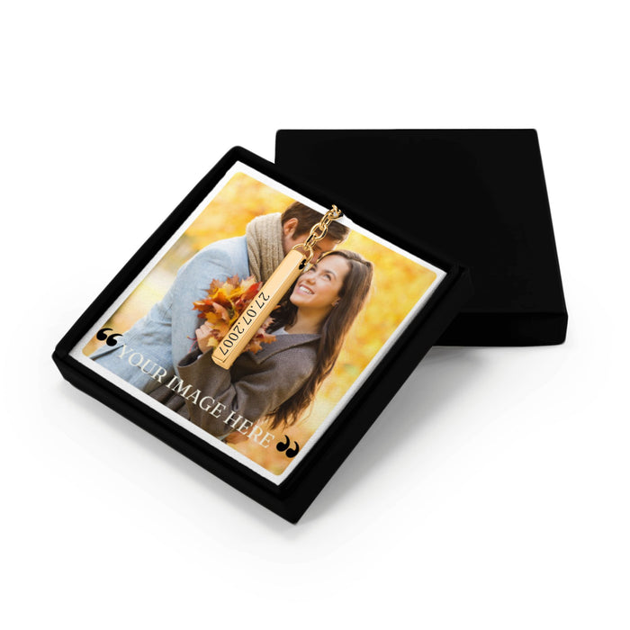 Custom Date Keychain – Personalized Engraved Keychain with Special Dates, Ideal for Anniversaries, Birthdays & Memorable Moments