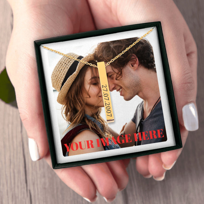 Custom Date Necklace – Personalized Jewelry with Engraved Dates, Meaningful Gift for Anniversaries & Special Moments