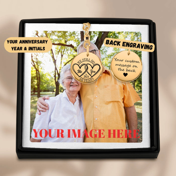 60th Anniversary Gift for Him or Her – Coin Keychain for 60 Years of Love – Diamond-Inspired Keepsake for Wife, Husband, Partner