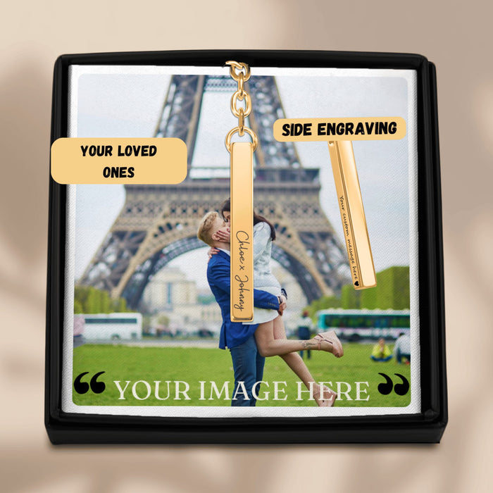 Names Keychain – Personalized Engraved Keychain with Custom Names, Perfect Gift for Loved Ones & Special Occasions