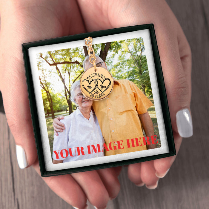 60th Anniversary Gift for Him or Her – Coin Keychain for 60 Years of Love – Diamond-Inspired Keepsake for Wife, Husband, Partner