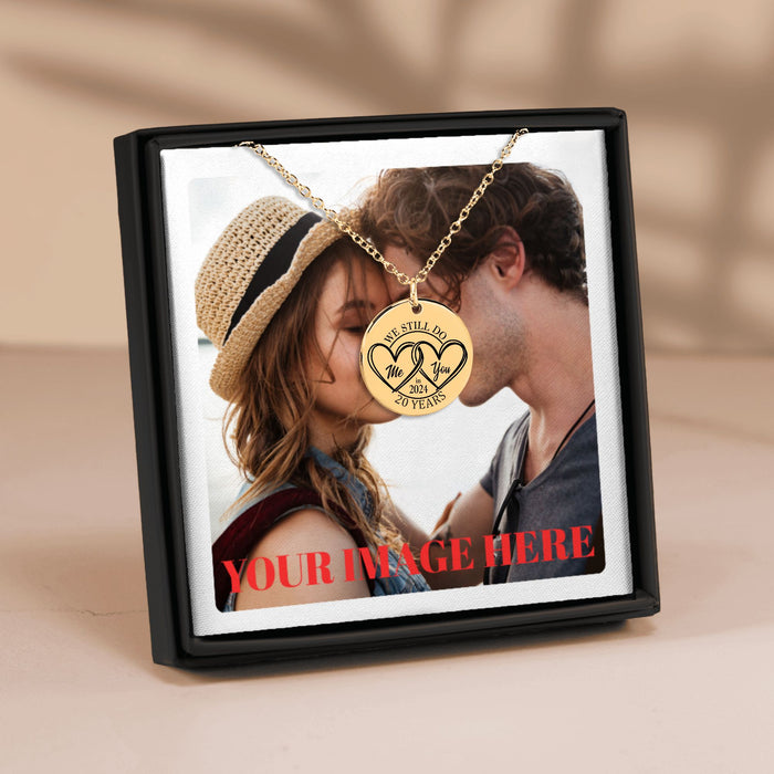 20th Anniversary Gift for Her – Coin Necklace for 20 Years of Love – Sterling Silver Jewelry for Wife, Girlfriend, Women – Timeless Keepsake