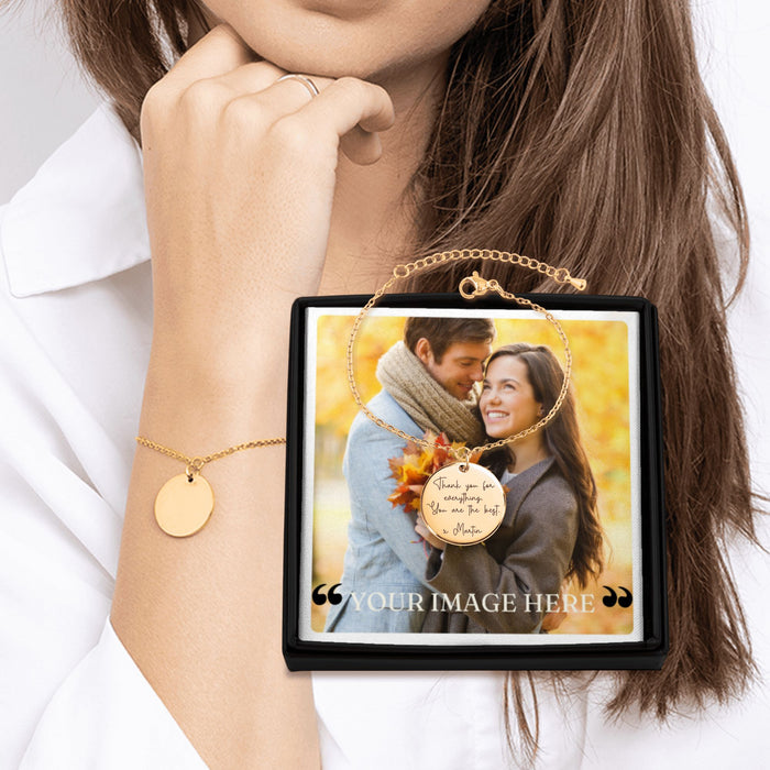 Custom Message Bracelet – Personalized Engraved Jewelry with Your Special Quote or Text, Ideal for Gifts & Meaningful Moments