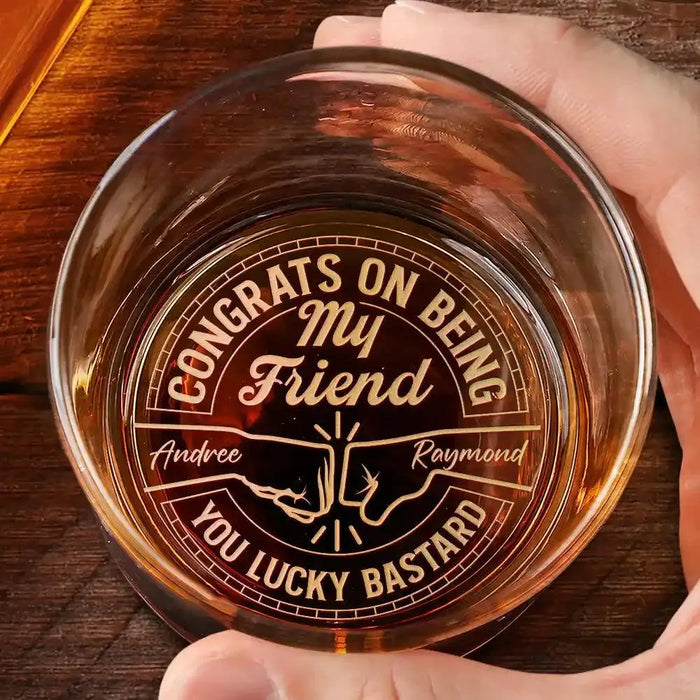 Custom Engraved Whiskey Glass Personalized Brother Gift Congrats On Being My Brother Father’s Day Groomsmen Birthday Gift Gift for Him