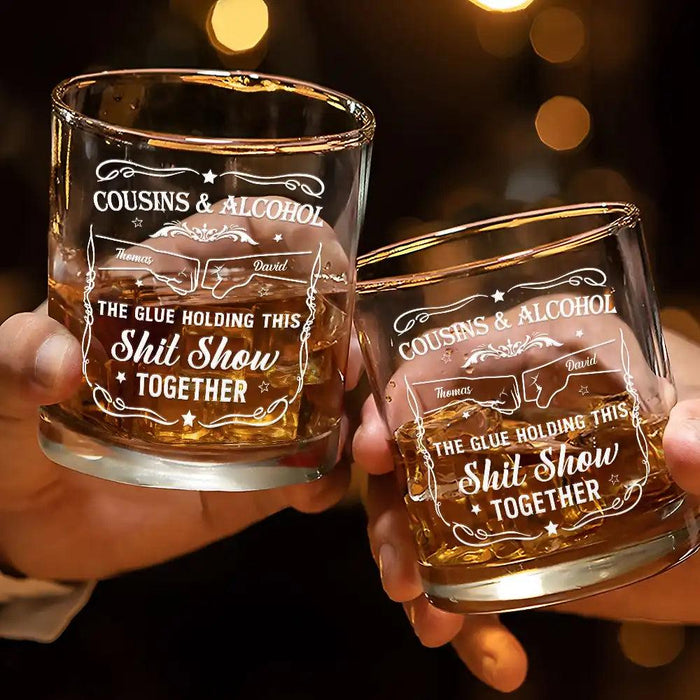 Personalized Whiskey Glass for Friend Alcohol Lover Gift for Best Friend Birthday Gift for Cousin Drinking Gift for Him Funny Whiskey Glass