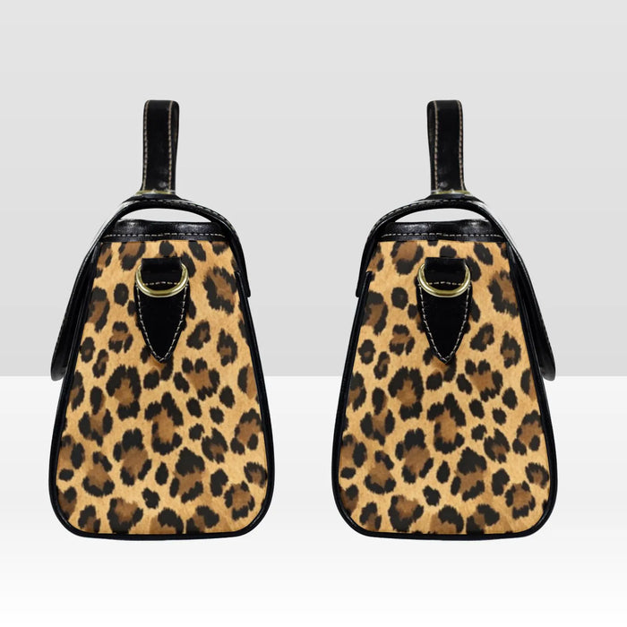 Leopard Print Multi Function Leather Satchel Stylish Durable Handbag for Women Shoulder Crossbody Purse Wallet Model 1739