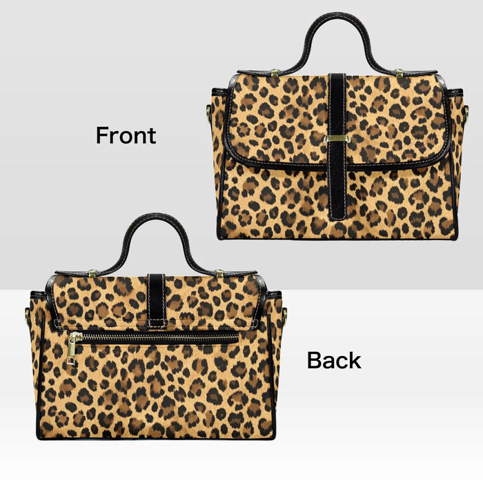 Leopard Print Multi Function Leather Satchel Stylish Durable Handbag for Women Shoulder Crossbody Purse Wallet Model 1739