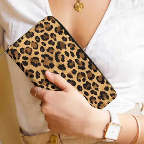 Leopard Print Multi Function Leather Satchel Stylish Durable Handbag for Women Shoulder Crossbody Purse Wallet Model 1739