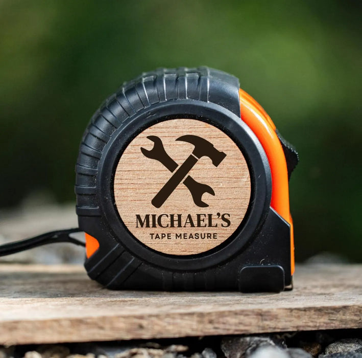 Personalized Name Tape Measure Fathers Day Gift for Dad Custom Tape Measure for Uncle Brother Gift Engraved Tool for Him DIY Gift