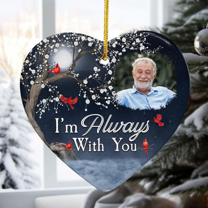 Personalized Memorial Christmas Ornament I'm Always With You Ceramic Remembrance Ornament Loss of Loved One Custom Family Gift