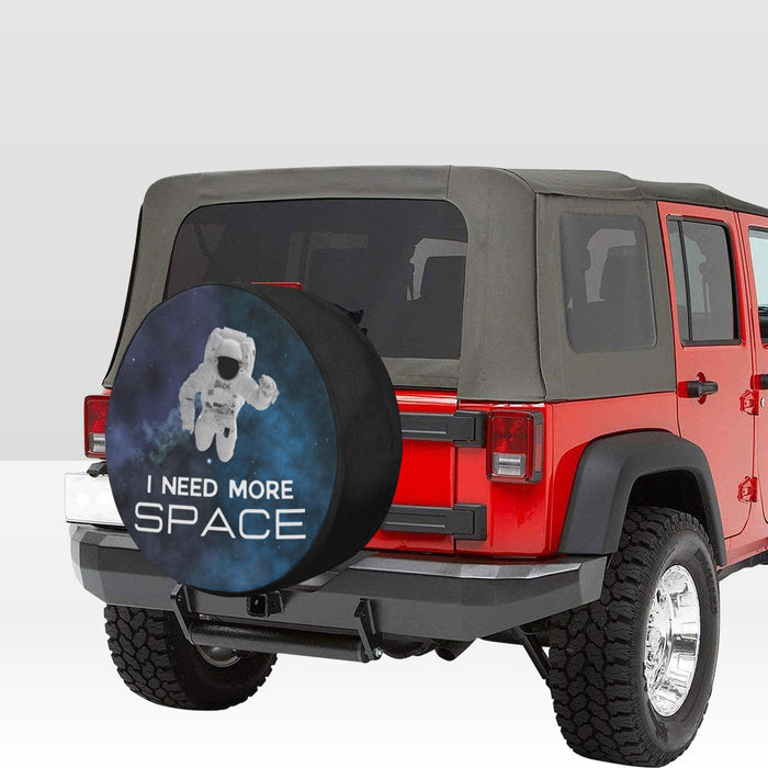 Funny Spare Tire Cover I Need More Space Astronaut Waterproof Dust Proof Tire Cover Gift for Driver SUV RV Camper Van Adult Humor
