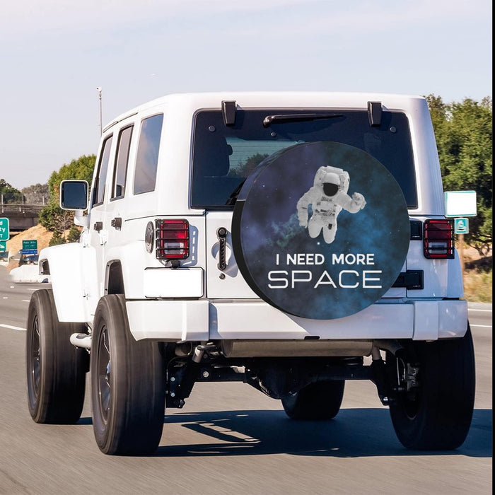 Funny Spare Tire Cover I Need More Space Astronaut Waterproof Dust Proof Tire Cover Gift for Driver SUV RV Camper Van Adult Humor