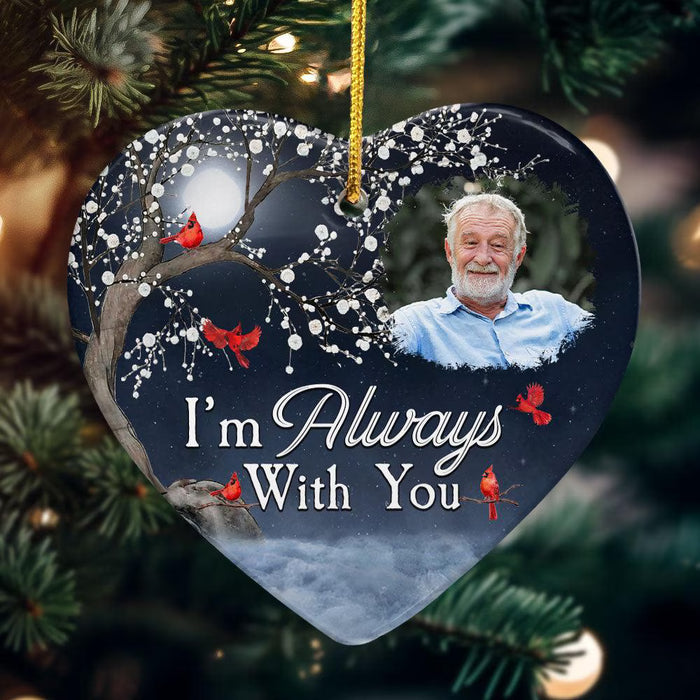 Personalized Memorial Christmas Ornament I'm Always With You Ceramic Remembrance Ornament Loss of Loved One Custom Family Gift