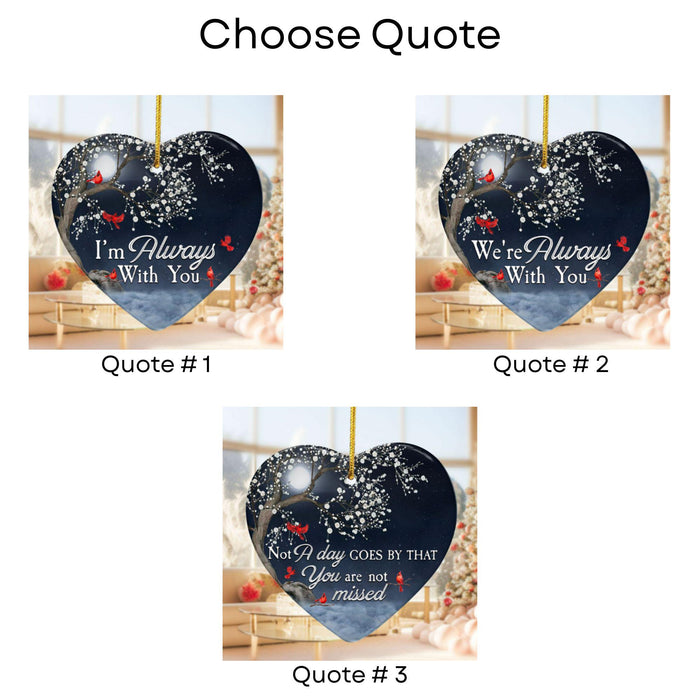 Personalized Memorial Christmas Ornament I'm Always With You Ceramic Remembrance Ornament Loss of Loved One Custom Family Gift