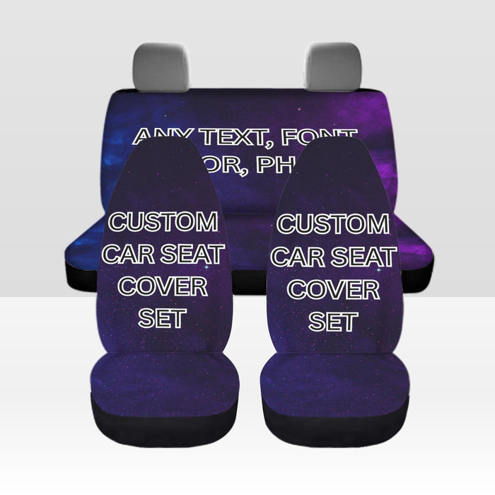 Personalized Car Seat Cover Set Custom Premium Polyester Spandex Fabric Durable Elastic Car Seat Covers Easy Installation for Cars and SUVs