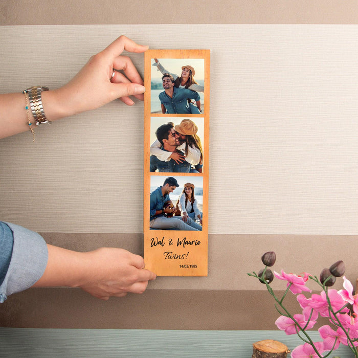 Personalized Name Wooden Photo Frame Custom Picture Frame Gift for Couple Wedding Home Decor Unique Wood Display Anniversary Present