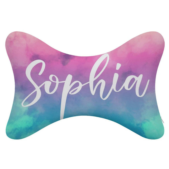 Personalized Name Car Pillow Set of 2 Custom Headrest Travel Pillows for Her Car Girl Accessories Cute Car Decor Gift for Driver Passenger