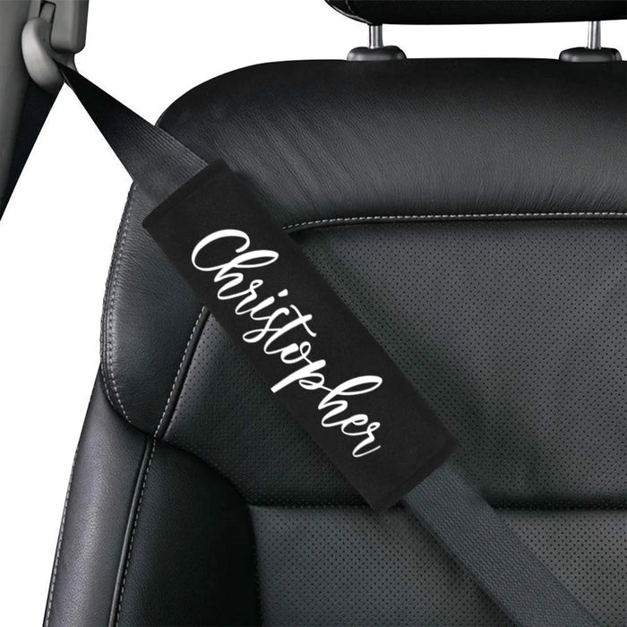 Personalized Car Seat Belt Cover Custom Name Seatbelt Pad Custom Car Accessories Comfortable Strap Cover Gift for Driver Passenger Travel