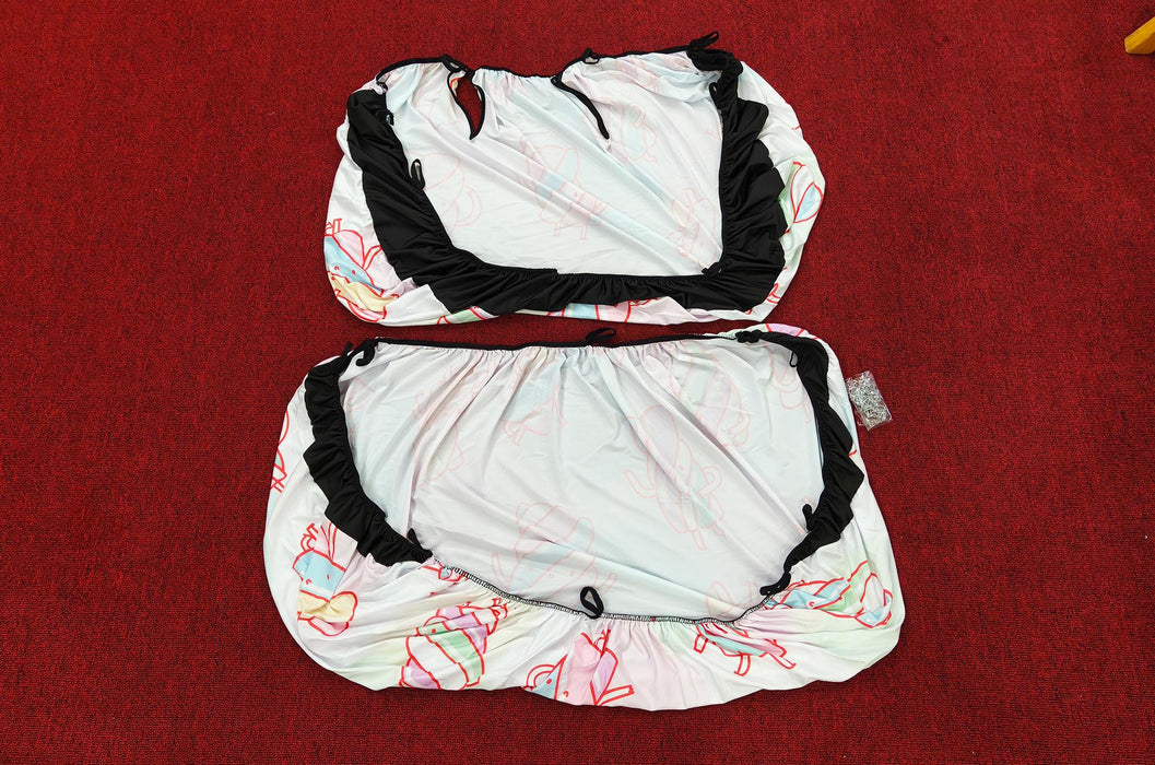 Personalized Car Seat Cover Set Custom Premium Polyester Spandex Fabric Durable Elastic Car Seat Covers Easy Installation for Cars and SUVs