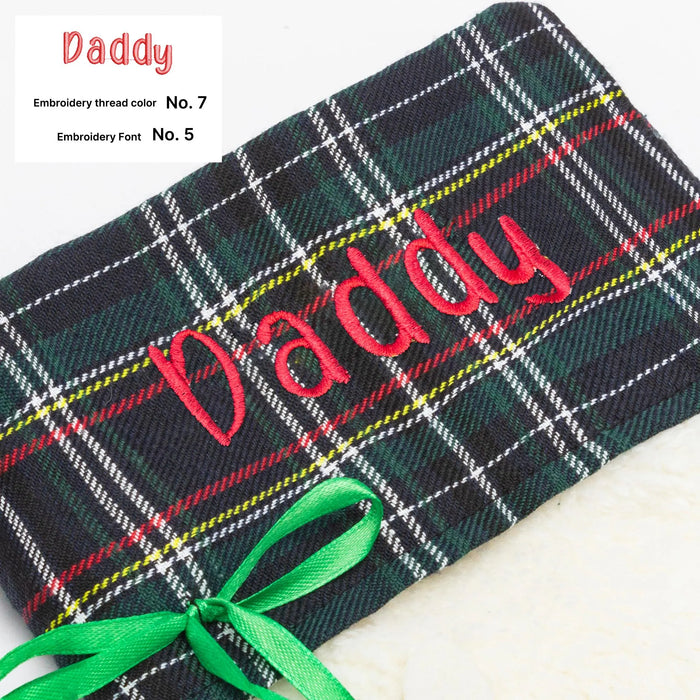 Personalized Claw Shaped Christmas Stocking Custom Embroidered Name Knit Stocking Holiday Decor for Kids Adults Pet Lover Gift
