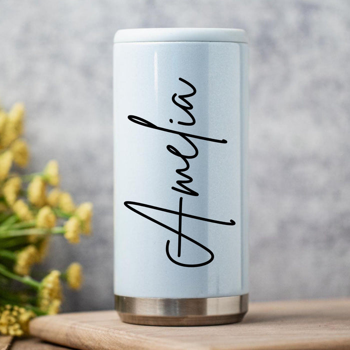 Personalized Slim Can Cooler Stainless Insulated Can Cooler Custom Seltzer Can Holder Bridesmaid Gift Wedding Party Favor or Birthday Gift