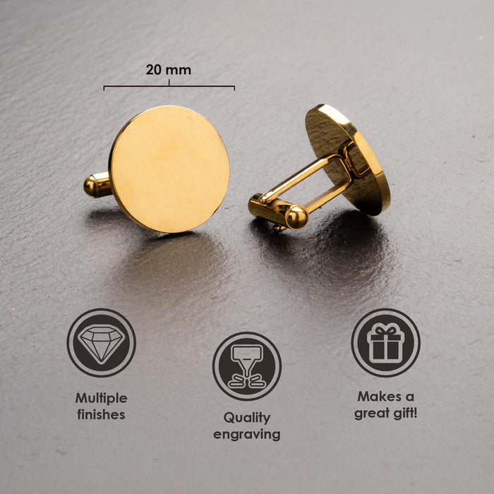 Father of the Bride Cufflinks Personalized Engraved Round Custom Cufflink Wedding Gift Groomsmen Gift Gift for Him Anniversary or Birthday