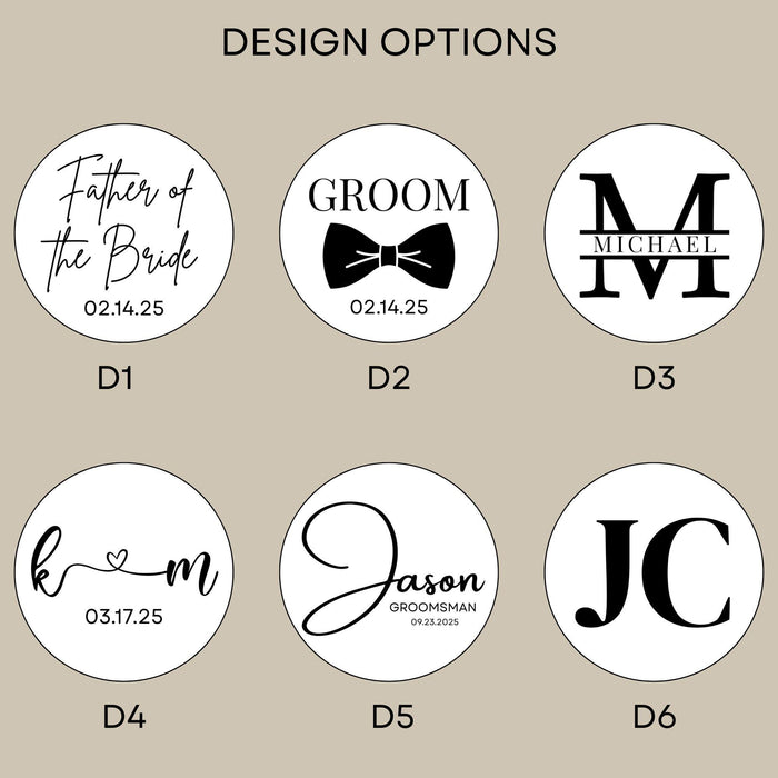 Father of the Bride Cufflinks Personalized Engraved Round Custom Cufflink Wedding Gift Groomsmen Gift Gift for Him Anniversary or Birthday