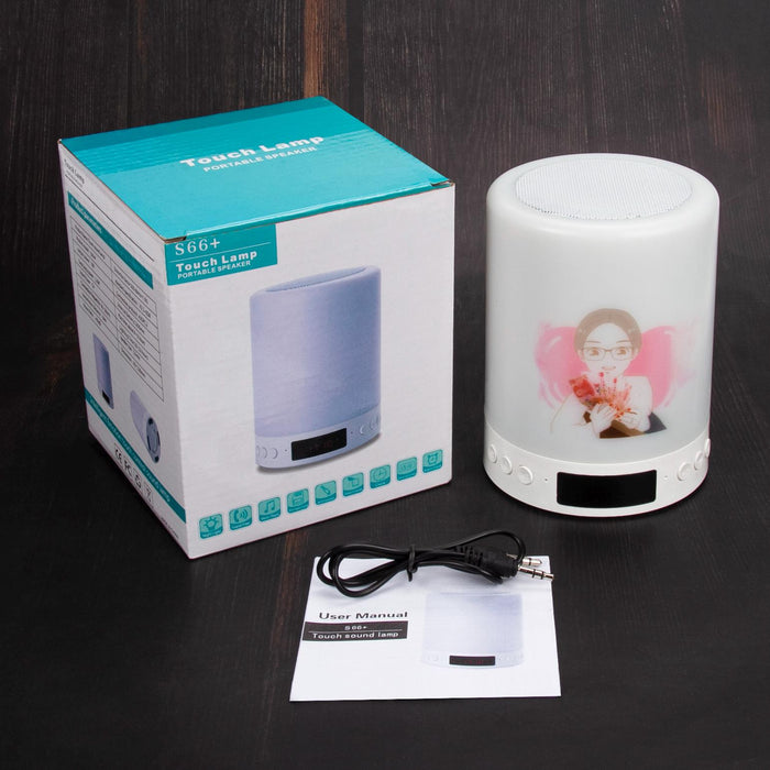 Custom Photo Bluetooth Speaker Lamp LED Light Gift for Couple Pet Lover Family Friends Portable Music Lamp Personalized Picture Display
