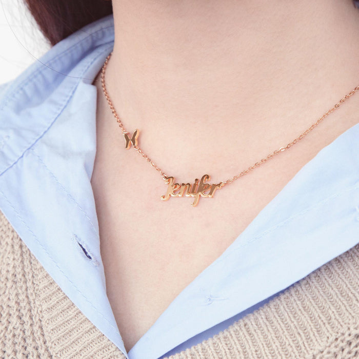 Personalized Dainty Butterfly Necklace Sterling Silver Custom Jewelry Gift for Girlfriend Unique Friendship Necklace for Her