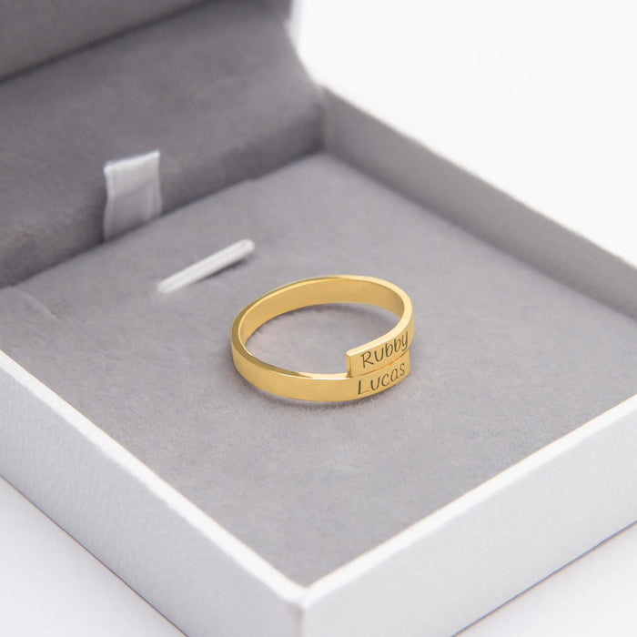 Personalized Couples Ring Engraved 925 Silver Ring Custom Promise Ring for Her Wedding Gift for Girlfriend Fiancee Couple Jewelry