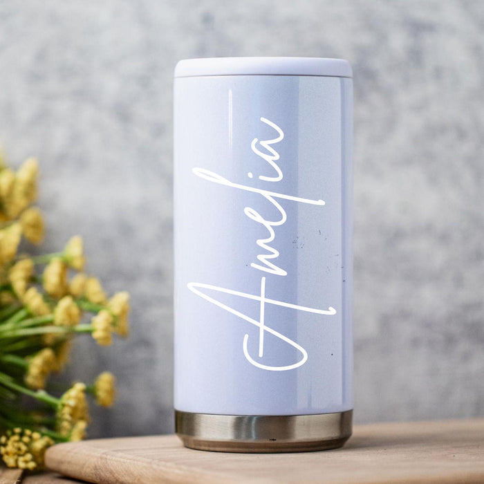 Personalized Slim Can Cooler Stainless Insulated Can Cooler Custom Seltzer Can Holder Bridesmaid Gift Wedding Party Favor or Birthday Gift