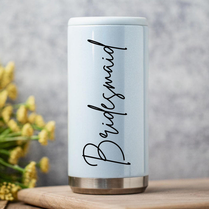 Personalized Slim Can Cooler Stainless Insulated Can Cooler Custom Seltzer Can Holder Bridesmaid Gift Wedding Party Favor or Birthday Gift