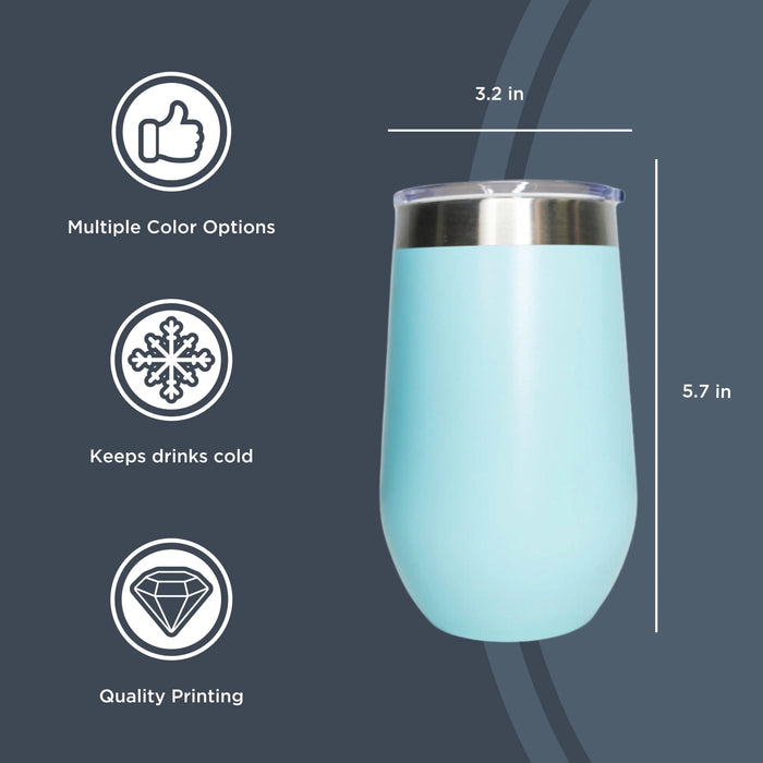 Personalized Stemless Wine Tumbler: Engraved Stainless Steel Bridesmaid Gift