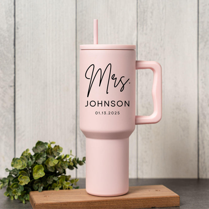 Personalized Mr and Mrs Stainless Steel Tumbler Custom Couple Gift Birthday Gift Wedding Gift for Wife and Husband