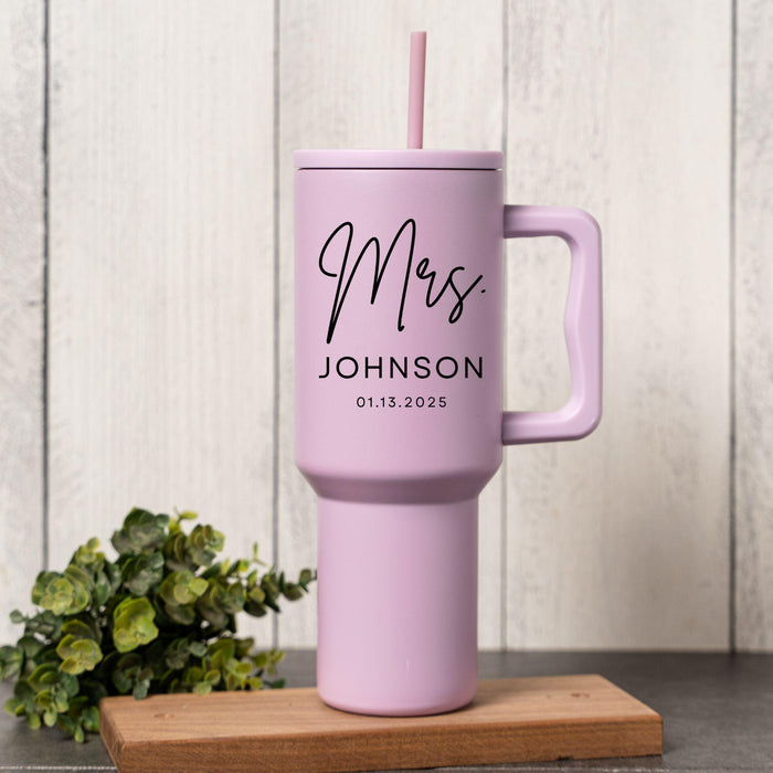 Personalized Mr and Mrs Stainless Steel Tumbler Custom Couple Gift Birthday Gift Wedding Gift for Wife and Husband