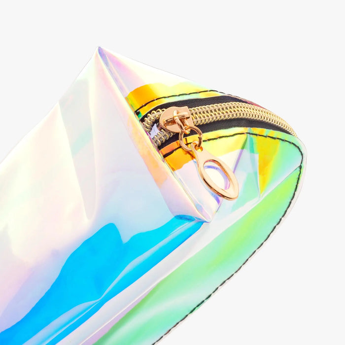 Custom Holographic Makeup Bag Personalized Arc Shaped Cosmetic Pouch Gift for Friend Bridesmaid Gift Idea for Colleague