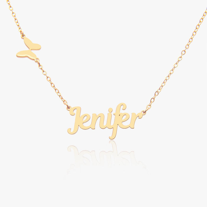 Personalized Dainty Butterfly Necklace Sterling Silver Custom Jewelry Gift for Girlfriend Unique Friendship Necklace for Her