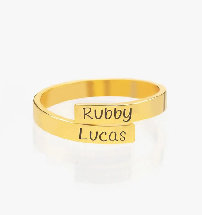 Personalized Couples Ring Engraved 925 Silver Ring Custom Promise Ring for Her Wedding Gift for Girlfriend Fiancee Couple Jewelry